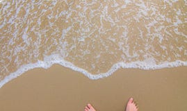 Deux pieds sur la plage images stock Deux pieds sur la plage images stock