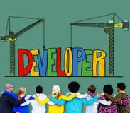 Developer Development Improve Skill Management Concept Stock Image Developer Development Improve Skill Management Concept Stock Image
