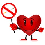 Devil heart with no smoking tag stock illustration Devil heart with no smoking tag stock illustration