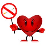 Devil Heart With No Smoking Tag Royalty Free Stock Photography