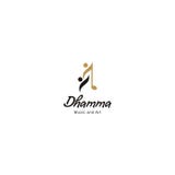 Dhamma muzyka i sztuka logo szablon ilustracja wektor Dhamma muzyka i sztuka logo szablon ilustracja wektor