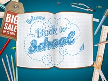 Di nuovo al fondo di vendita della scuola ENV 10 royalty illustrazione gratis Di nuovo al fondo di vendita della scuola ENV 10 royalty illustrazione gratis