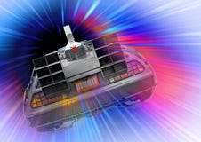 Di nuovo al viaggio delorean futuro di vortice dello spazio Di nuovo al viaggio delorean futuro di vortice dello spazio