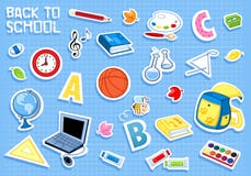 Di nuovo alla scuola - è tempo per imparare illustrazione di stock Di nuovo alla scuola - è tempo per imparare illustrazione di stock