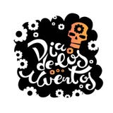 Dia DE los Muertos, Dag van de Doden voor prentbriefkaar of afficheontwerp stock illustratie Dia DE los Muertos, Dag van de Doden voor prentbriefkaar of afficheontwerp stock illustratie