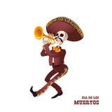 Dia DE Muertos Het skelet van de Mariachimusicus Mexicaanse traditie vector illustratie Dia DE Muertos Het skelet van de Mariachimusicus Mexicaanse traditie vector illustratie