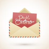 Dia del Cartero - Mailman day spanish text. National Thank A Mailman Day vector card - eps available stock illustration Dia del Cartero - Mailman day spanish text. National Thank A Mailman Day vector card - eps available stock illustration