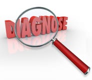 Diagnose 3D Word Magnifying Glass Finding Medical Help Informati Royalty Free Stock Photo Diagnose 3D Word Magnifying Glass Finding Medical Help Informati Royalty Free Stock Photo