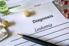 Diagnosis Leukemia written in the diagnostic form stock photo Diagnosis Leukemia written in the diagnostic form stock photo