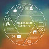 Diagramma a superficie circolare di Infographic Fotografie Stock