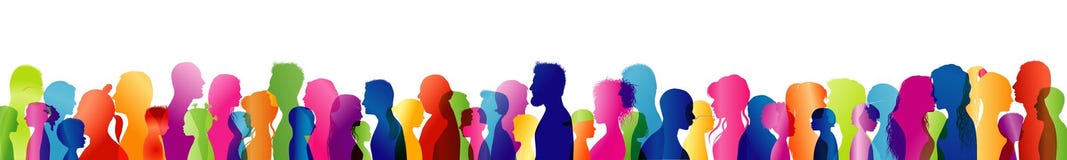Dialogo fra la gente differente delle età differenti e multi-etnico Teste di profilo colorate siluetta Conversazione della gente royalty illustrazione gratis Dialogo fra la gente differente delle età differenti e multi-etnico Teste di profilo colorate siluetta Conversazione della gente royalty illustrazione gratis