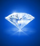 Diamond on blue background