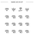 Diamond icon set stock illustration Diamond icon set stock illustration