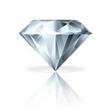 Diamond on white vector illustration