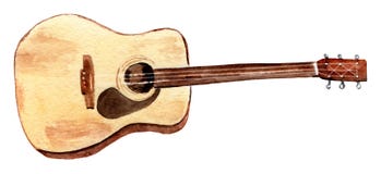 Dibujos de la acuarela en el tema de una comida campestre: guitarra, bosquejo, sistema libre illustration Dibujos de la acuarela en el tema de una comida campestre: guitarra, bosquejo, sistema libre illustration