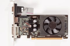 Dichte video grafische de kaartadapter van de meningscomputer stock foto's Dichte video grafische de kaartadapter van de meningscomputer stock foto's