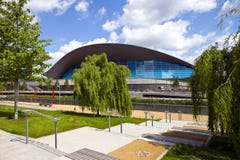 Die Aquatics-Mitte in der Königin Elizabeth Olympic Park in Londo stockfotografie Die Aquatics-Mitte in der Königin Elizabeth Olympic Park in Londo stockfotografie