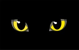 Die Augen einer schwarzen Katze vektor abbildung Die Augen einer schwarzen Katze vektor abbildung