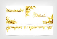 Die goldenen fallenden Sterne, Streuungsdekorationsparteien Feiertag, Geschenkgutscheinfahnen-Konzeptsammlung zu feiern stellten stock abbildung Die goldenen fallenden Sterne, Streuungsdekorationsparteien Feiertag, Geschenkgutscheinfahnen-Konzeptsammlung zu feiern stellten stock abbildung