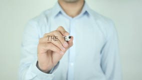Die große Debatte, Mann-Schreiben auf Schirm stock footage Die große Debatte, Mann-Schreiben auf Schirm stock footage
