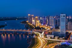 Die Nacht von Harbin lizenzfreie stockfotografie Die Nacht von Harbin lizenzfreie stockfotografie