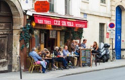 Die Restaurant Casa San Pablo, Paris, Frankreich lizenzfreie stockfotografie Die Restaurant Casa San Pablo, Paris, Frankreich lizenzfreie stockfotografie