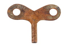 Die Weinlese wickeln oben Schlüssel lokalisiert auf weißem Hintergrund, Rusty Key stockfoto Die Weinlese wickeln oben Schlüssel lokalisiert auf weißem Hintergrund, Rusty Key stockfoto
