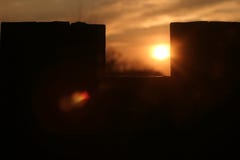 Die Westrichtung der Sonne lizenzfreie stockfotografie Die Westrichtung der Sonne lizenzfreie stockfotografie