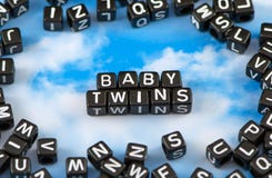 Die Wortbabyzwillinge stockfotos Die Wortbabyzwillinge stockfotos