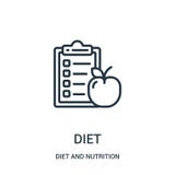 diet icon vector from diet and nutrition collection. Thin line diet outline icon vector illustration. Linear symbol vector illustration diet icon vector from diet and nutrition collection. Thin line diet outline icon vector illustration. Linear symbol vector illustration