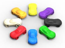 Different car colors to choose vector illustration Different car colors to choose vector illustration