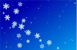 Snowflakes and stars on a blue background vector illustration Snowflakes and stars on a blue background vector illustration