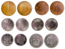 Different Old Coins Of Netherlands Stock Images