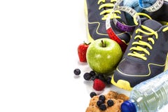 Different tools for sport and healthy food