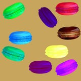 Différents bonbons sur un fond brun clair illustration stock Différents bonbons sur un fond brun clair illustration stock