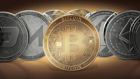 Différents cryptocurrencies et un bitcoin d'or se tenant au milieu comme cryptocurrency le plus important Cryptocurre différent Photographie stock libre de droits Différents cryptocurrencies et un bitcoin d'or se tenant au milieu comme cryptocurrency le plus important Cryptocurre différent Photographie stock libre de droits