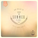 Diga hola al fondo del verano/del color en retro libre illustration Diga hola al fondo del verano/del color en retro libre illustration
