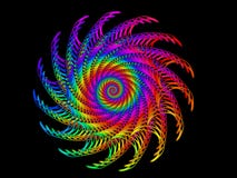 Digitaal Art Abstract Rainbow Spiral Motif royalty-vrije illustratie Digitaal Art Abstract Rainbow Spiral Motif royalty-vrije illustratie