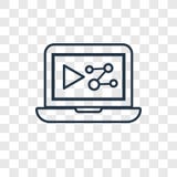 Digitaal marketing concepten vector lineair die pictogram op transpa wordt geïsoleerd royalty-vrije illustratie Digitaal marketing concepten vector lineair die pictogram op transpa wordt geïsoleerd royalty-vrije illustratie