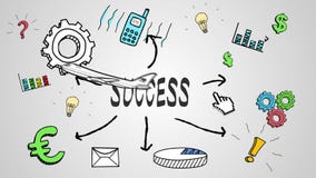 Digital animation of success concept