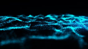 Digital blue color sparkling wave particles flow abstract background stock illustration Digital blue color sparkling wave particles flow abstract background stock illustration