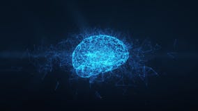 Digital Brain AI Artificial Intelligence Deep Data Machine Learning. Loop 4k