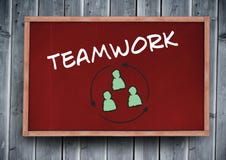 teamwork text on blackboard Royalty Free Illustration teamwork text on blackboard Royalty Free Illustration