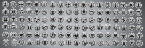 Various app icons in city. Digital composite of Various app icons in city vector illustration Various app icons in city. Digital composite of Various app icons in city vector illustration
