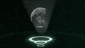 Digital data globe - abstract illustration of a scientific technology. Data network. Surrounding planet earth on three royalty free illustration Digital data globe - abstract illustration of a scientific technology. Data network. Surrounding planet earth on three royalty free illustration