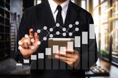 Digital marketing media in virtual screen.business royalty free stock photography Digital marketing media in virtual screen.business royalty free stock photography