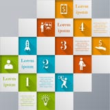 Digital mosaic infographic template stock illustration Digital mosaic infographic template stock illustration