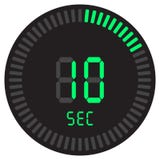 The digital timer 10 seconds. electronic stopwatch with a gradient dial starting vector icon, clock and watch, timer, countdown. stock illustration The digital timer 10 seconds. electronic stopwatch with a gradient dial starting vector icon, clock and watch, timer, countdown. stock illustration