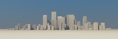 dimmig modell för cityscape 3d litet wide royaltyfri illustrationer dimmig modell för cityscape 3d litet wide royaltyfri illustrationer