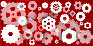 Mechanical world in redish composition Stock Photos Mechanical world in redish composition Stock Photos